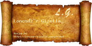 Loncsár Gizella névjegykártya
