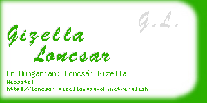 gizella loncsar business card